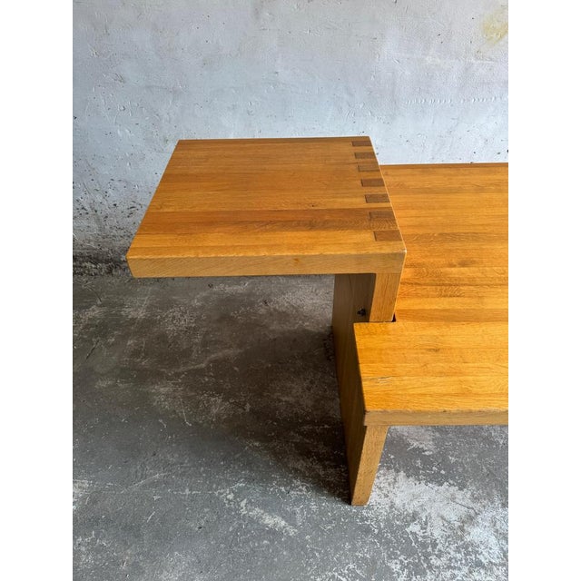 Brown Geometric Brutalist Dining Table, 1980s For Sale - Image 8 of 16