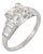 1930s Art Deco Gia 3.02 Carat Old Mine Cut Diamond Platinum Engagement Ring, Size 6.25 For Sale