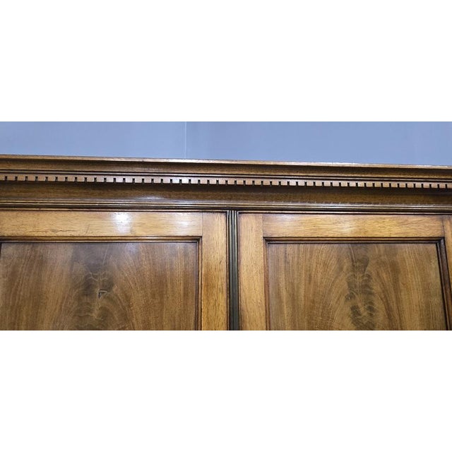 Small Mahogany Linen Press, 1900s For Sale - Image 10 of 18