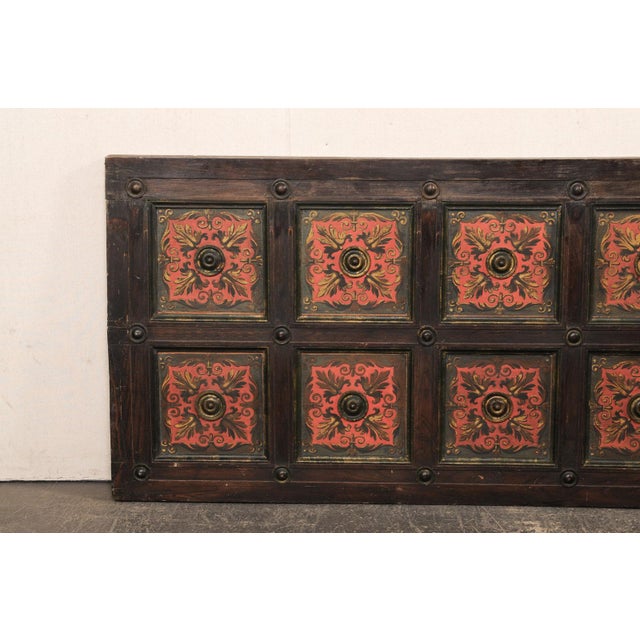 Italian Early 20th Century Italian 6.5 Ft Long Paneled Wall Plaque For Sale - Image 3 of 12