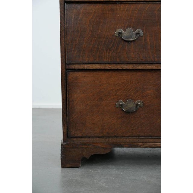 Antique English Oak Chest of Drawers, Late 18th Century For Sale - Image 12 of 16