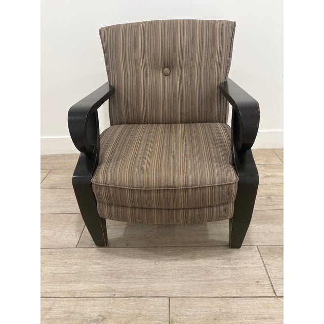 Oyster Gray Pair of 1990s Mid Century Style Bassett Furniture Club Chairs For Sale - Image 8 of 11