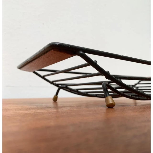 Mid-Century Modern Mid-Century String Style Fruit Bowl With Teak Handle For Sale - Image 3 of 18