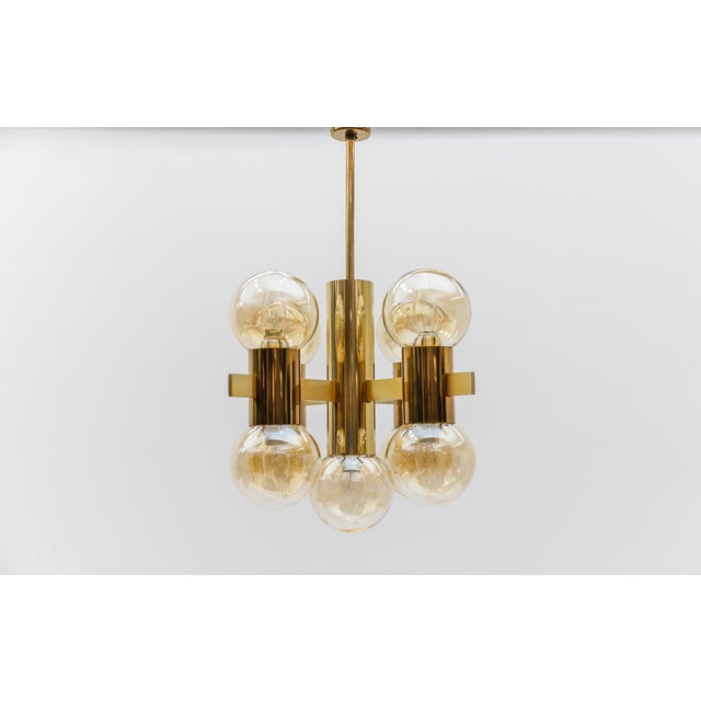 Gold Sputnik Hanging Lamp by Hans-Agne Jakobsson, 1960s For Sale - Image 8 of 18