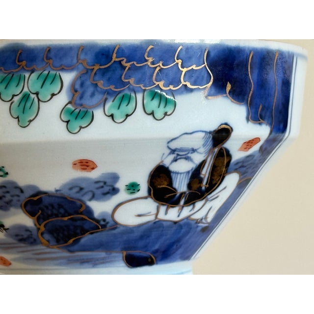 Early 20th Century Japanese Imari Porcelain Footed Bowl For Sale - Image 9 of 14