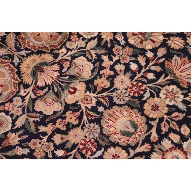 Boho Chic Pak-Persian Blue/Beige Wool Rug - 10'0'' X 14'3'' For Sale - Image 4 of 8