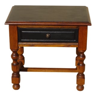 Vintage Oak Bedside Table, 1980s For Sale