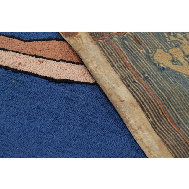 Red Vintage Jewish Pictorial Tapestry in Red, Blue and Black Tones | Rug & Kilim For Sale - Image 8 of 11