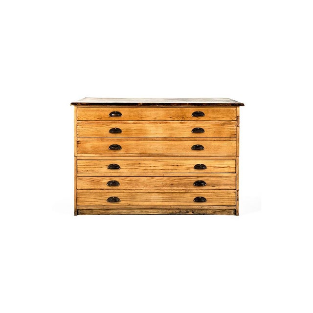Large Plan Chest in Pine For Sale - Image 3 of 16