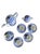 Early 21st Century Lot 12 Pieces Blue Phoenix Bird Japan Teapot Sugar Bowl Creamer Teacups Plates For Sale - Image 5 of 6