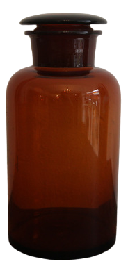 Early 20th Century German Apothecary Glass Jar, 1920s