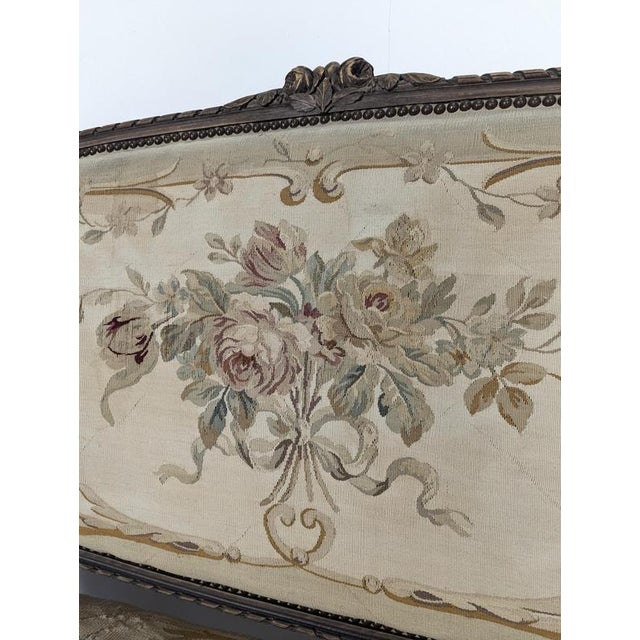 Louis XVI Style Sofa, Armchairs and Chairs in Aubusson Tapestry, Set of 5 For Sale - Image 4 of 18