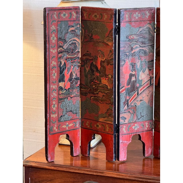 Chinese Folding Table Screen For Sale - Image 4 of 13
