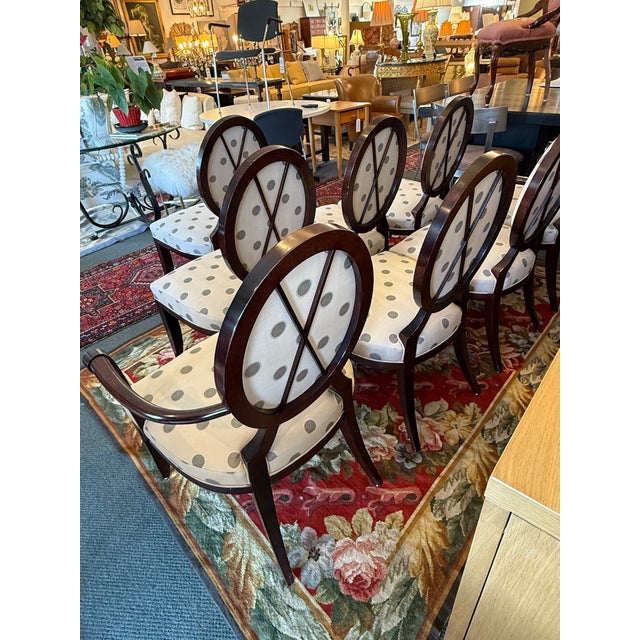 Barbara Barry for Baker Furniture Dining Room Chairs, Set of Eight For Sale - Image 9 of 14