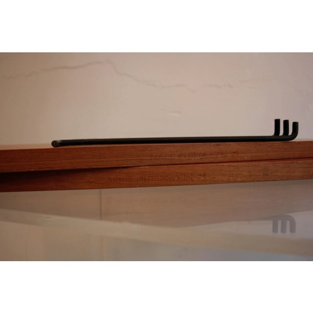 Poul Cadovius: Royal System Corner Shelf Base Outer edge wall side 80 cm each 2 cm thick shelves Very good condition with...