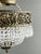 Traditional Antique Chandelier in Bronze and Crystal Drops, 1890s For Sale - Image 3 of 12