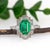 Contemporary 1.8ct Colombian Emerald Ring w Natural Diamond Accents in 14K Gold | EM 9x6mm For Sale - Image 3 of 8