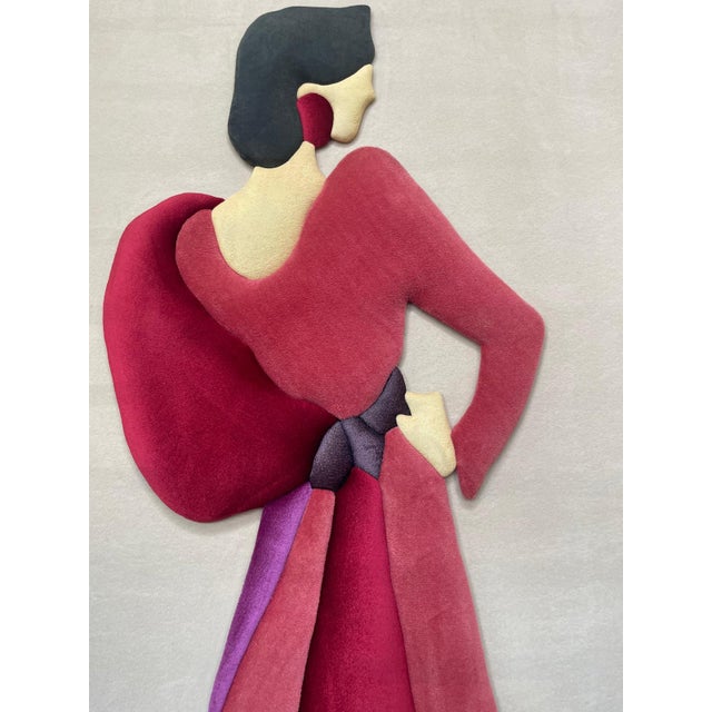 Hollywood Regency Artist’s Proof 1980s Textile Wall Art by Shadrak – Oversized Framed Statement Piece For Sale - Image 3 of 13