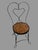 Black 3 Piece Vintage Twisted Iron & Oak Ice Cream Parlor Set Table & 2 Chairs For Sale - Image 8 of 9