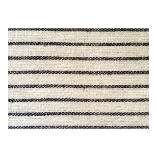 Plum Textiles Norse Capri Black Linen For Sale
