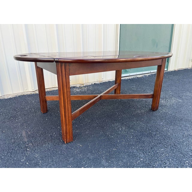 Drexel Cherry Butlers Tray Table For Sale - Image 10 of 12