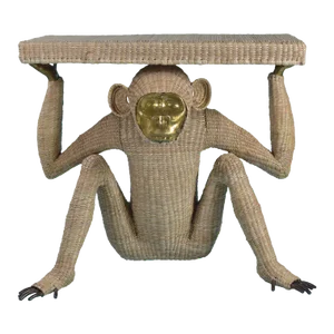 Monkey w/Brass Mask Console Table by Mario Lopez Torres