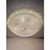 Traditional Italian White Graniglia" Budino"Murano Glass Flush Mount in 70' Style With Green Trimming For Sale - Image 4 of 6