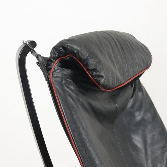 Set of Viking Armchair and Ottoman in Leather from Poltrona Frau, Italy, 1980s For Sale - Image 5 of 16