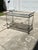 Vintage MCM wrought iron outdoor bar cart. Greek key style design. Glass top. Two tiers for loads of storage. Perfect for...