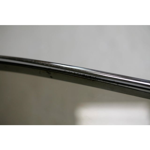 1970s Table in Chromed Metal with Curved Smoked Glass Slab Top, France, 1970s For Sale - Image 5 of 18