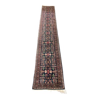 2ft 7in × 15ft Genuine Hand Woven Persian Kurdish Runner Rug For Sale
