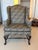 Wood Vintage Hancock & Moore Animal Print Wingback For Sale - Image 7 of 11