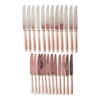 French Table and Starter Knives from Argental, 1950s, Set of 24 For Sale