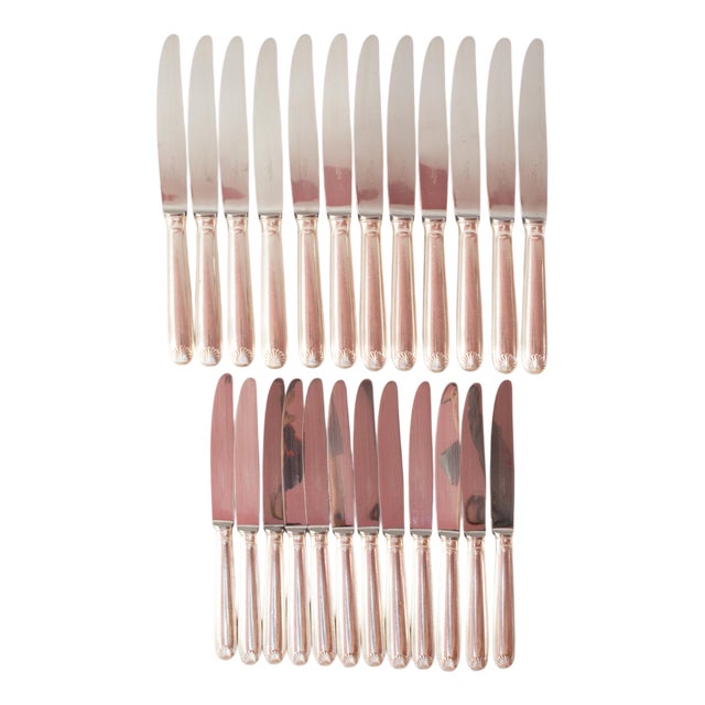 French Table and Starter Knives from Argental, 1950s, Set of 24 For Sale