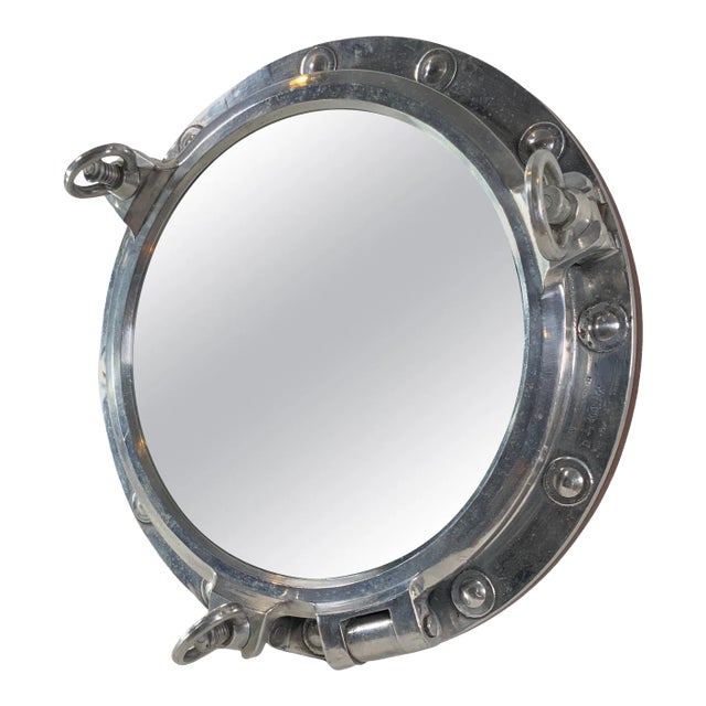 Aluminum Ship’s Porthole Mirror For Sale