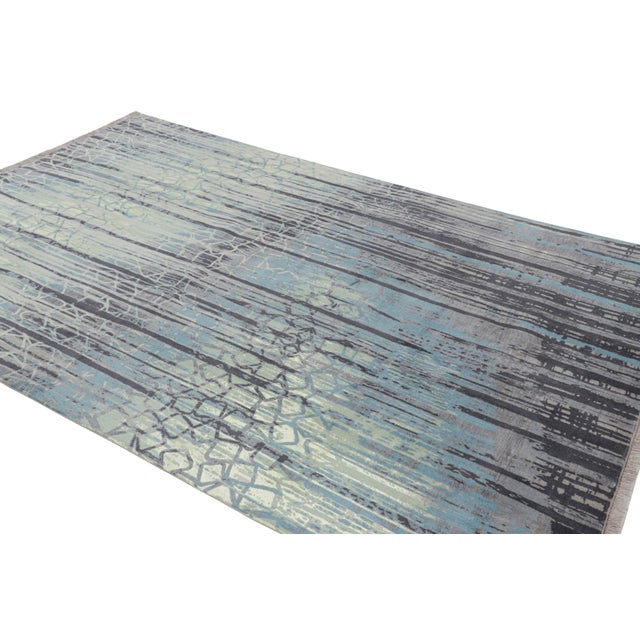 Rug & Kilim Rug & Kilim’s Modern Abstract Rug With Geometric Patterns “Zarmix” For Sale - Image 4 of 7