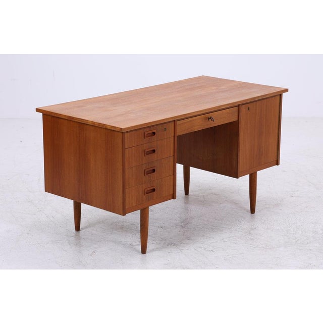 Vintage Danish Teak Desk, 1960s For Sale - Image 14 of 16