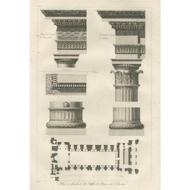 Louis-Pierre Baltard, Louvre Architectural Studies, 1803, Paper, Set of 2 For Sale - Image 6 of 16