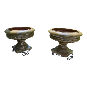 Ceramic Planters (2 Matching) - From Arhaus
