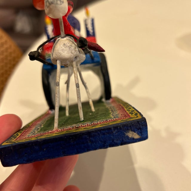 Late 20th Century Alfonso Castillo Handmade Pottery Day of the Dead Cart Scene For Sale - Image 11 of 11