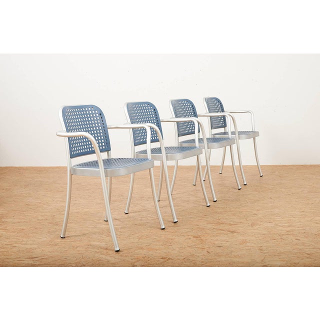 Silver Chair with Aluminum Frame by Vico Magistretti, 1989, in Good conditions. Designed 1980 to 1989 I have official...