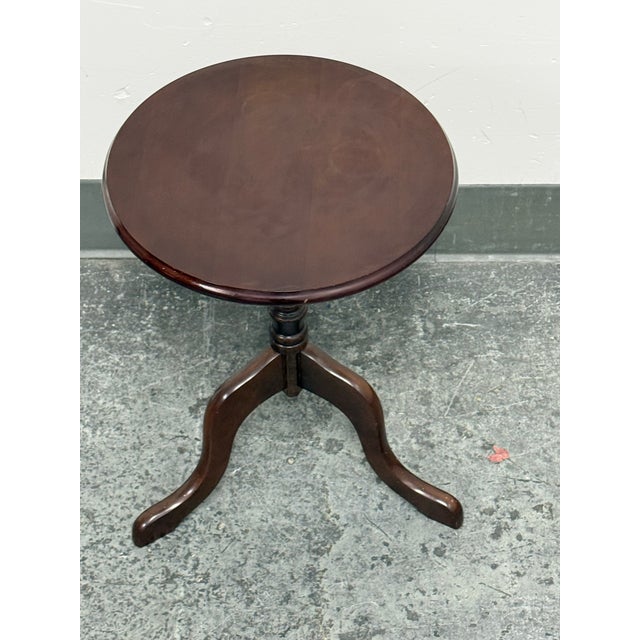Bombay Company Round Tripod Pedestal Accent Table, Dark For Sale - Image 11 of 12