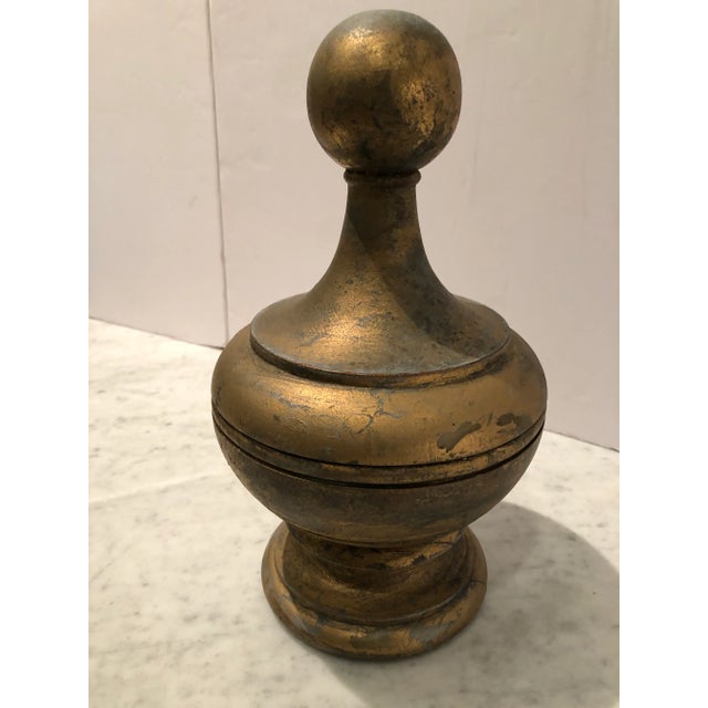 1910s Vintage Decorative Gold Finial For Sale - Image 5 of 7