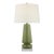 Chapman & Myers by Visual Comfort Signature Parisienne Medium Table Lamp in Shellish Kiwi with Linen Shade For Sale