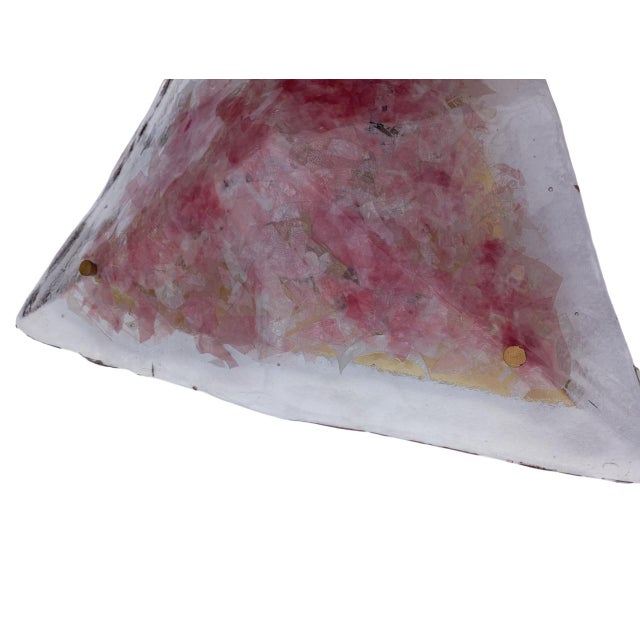 Metal Large Triangular Murano Glass Wall Light, 1970s For Sale - Image 7 of 16