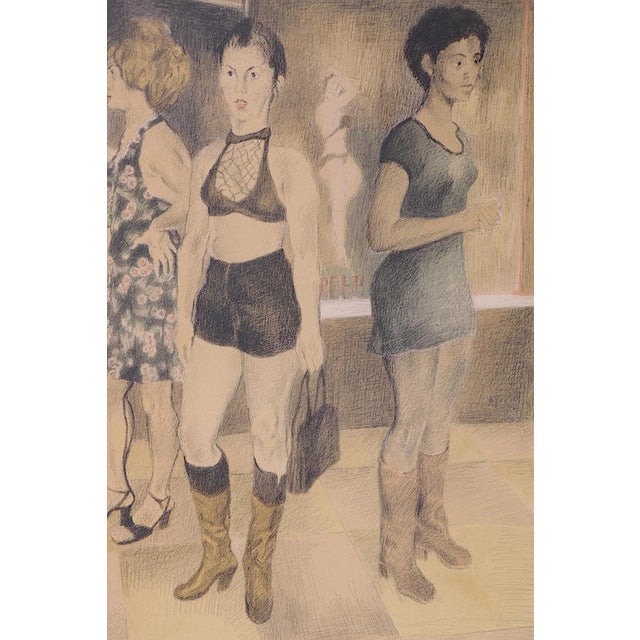 Raphael Soyer (New York, 1899 – 1987) "Eighth Avenue" Color lithograph on Arches paper Pencil signed to lower margin...
