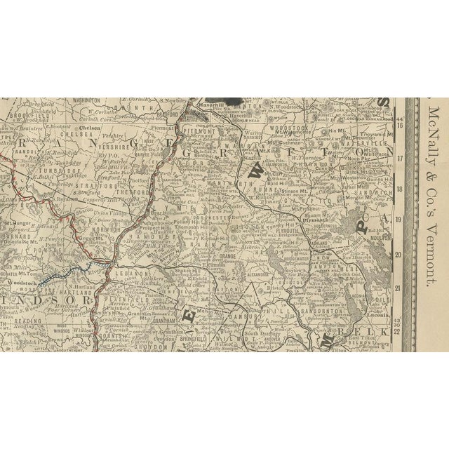 Title: Antique Rhode Island Map Wall Art – Providence & Newport, Rand McNally : This original antique atlas map depicts...