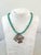 Lovely turquoise necklace with sterling silver vintage pendant.