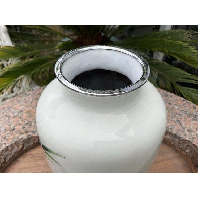 Early 20th Century Japanese Meiji Musen Cloisonné Bamboo Vase attributed to Ando Jubei, 1900s For Sale - Image 5 of 18