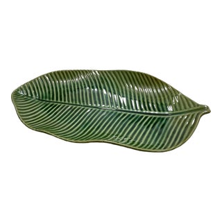 Early 21st Century Large Palm Leaf Catchall Dish For Sale